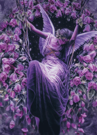 ANGEL - Purple Flowers